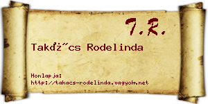 Takács Rodelinda névjegykártya